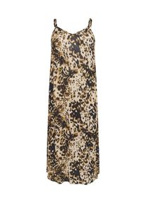 Kaffe CURVE Dames Zomerjurk 'KCJulia Ami' bruin / zwart 44
