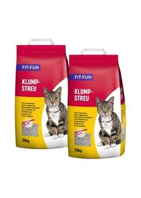 FIT+FUN Liti&egrave;re agglom&eacute;rante pour chats 2x20 kg