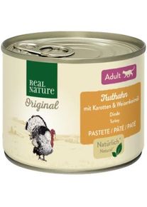 REAL NATURE Adult Truthahn, Karotten und Weizenkeimöl 6x200 g