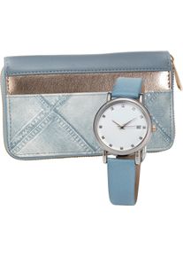 Dames Portemonnee en horloge bleu Maat 0