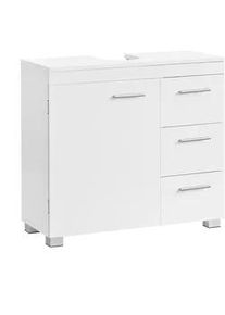 VASAGLE Mid.you Waschbeckenunterschrank , Weiß , Holzwerkstoff , 1 Fächer , 3 Schubladen , 70x64x30 cm , stehend , Badezimmer, Badmöbel, Waschbeckenunterschränke