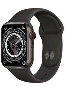 Apple Watch Series 6 Titanio 44 mm (2020) | GPS + Cellular | nero | Cinturino Sport nero