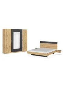 Rauch Boxxx Schlafzimmer , Dunkelgrau, Eiche Artisan , Glas, Holzwerkstoff , 2 Fächer , Blauer Engel, Goldenes M, Made in Germany , Beimöbel erhältlich, in verschiedenen Größen erhältlich, in verschiedenen Holzdekoren erhältlich,Typenauswahl, in verschiedenen Holz-Dekoren erhältlich , Schlafzimmer, Komplette Schlafzimmer und Serien, Schlafzimmerserien