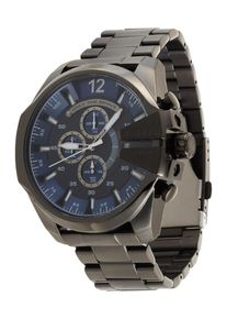 Diesel Montre à affichage analogique 'Mega Chief' Homme gris taille One Size