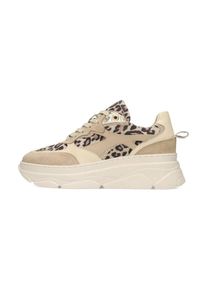 PS Poelman Dames Sneakers laag 'Jana' beige / bruin / zwart 36