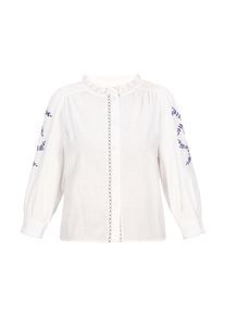 Gaya Bluzka 'Fashion Look' dla kobiet niebieski / biały Rozmiar S