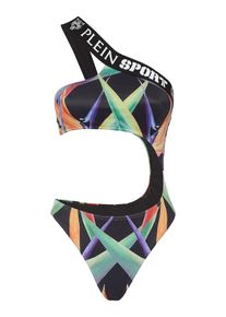 Plein Sport Dames Badpak blauw / oranje / zwart / wit L