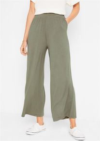 Jersey 7/8 broek - groen - maat 56/58 (3XL) - viscose - bonprix