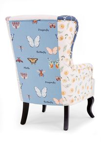 Oorfauteuil met speelse print - roze - maat Onesize - bonprix