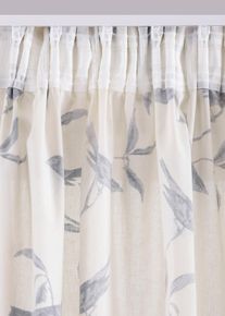 Gordijn met print (1 stuk) - beige - maat 245x135 cm - met katoen - bonprix