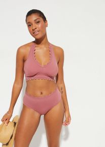 Halter bikini met gerecycled polyamide (2-dlg. set) - paars - maat 36 - bonprix