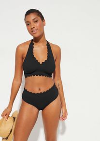 Halter bikini met gerecycled polyamide (2-dlg. set) - zwart - maat 44 - bonprix