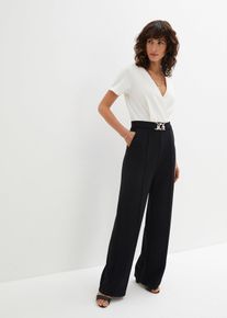 Jumpsuit met decoratieve gesp - zwart - maat 50 - bonprix