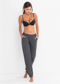 Pyjamabroek (set van 2) - grijs - maat 60/62 (4XL) - met katoen - bonprix
