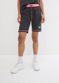Sweat short van katoenmix - grijs - maat 48/50 (XL) - met katoen - bonprix
