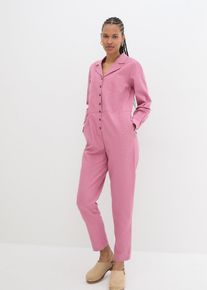 Linnen 7/8 jumpsuit - paars - maat 54 - linnen - bonprix
