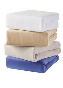 Jersey hoeslaken - beige - maat 100x200 cm - 100% katoen - bonprix