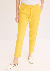 Linnen broek - geel - maat 48 - linnen - bonprix