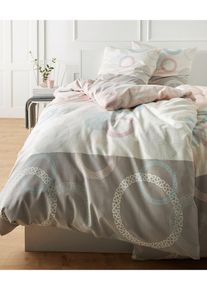 Dekbedovertrek met cirkels - wit - maat 135x200 cm - 100% katoen - bonprix