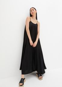 Wijde maxi jurk - zwart - maat 44 - viscose - bonprix