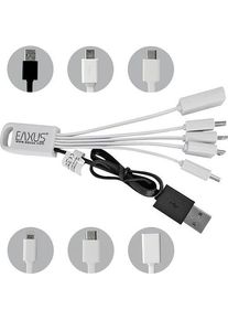 11 Stück EAXUS 5in1 USB 2.0 Auto-Ladekabel Mini Micro USB Stecker Typ C 8-pin Kupplung Kfz 5 Geräte