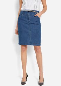 Jeansrock Stretch - blau - Größe 36 mit Baumwolle- bonprix