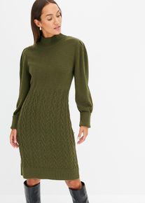 Strickkleid, grün, Größe 32/34 (XS), bonprix