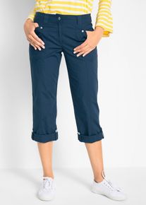Stretch-Cargo-Hose 3/4-Länge, blau, Größe 34, mit Baumwolle, bonprix