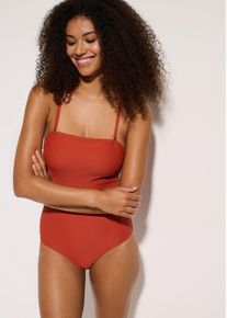 Shape Badeanzug aus Strukturware mittlere Formkraft - braun - Größe 46 - bonprix