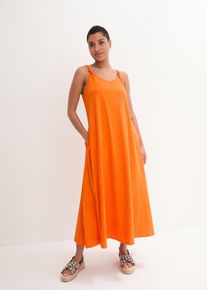 Jerseykleid aus reiner Baumwolle, orange, Größe 44/46 (L), 100% Baumwolle, bonprix