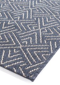 In- und Outdoor Teppich mit dezenter Struktur, blau, Größe 60x200 cm, bonprix