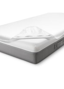 Sleezzz Vital vízálló molleton matracvédő fix feszítéssel 80 x 200 cm, 100% pamutból készült matracvédő fehér színben.