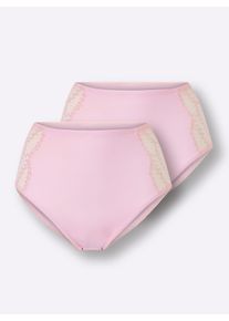 wäschepur Dames Heupslip in lichtroze ,maat 36/38, Witt, 86% Polyamide, 14% Elastan