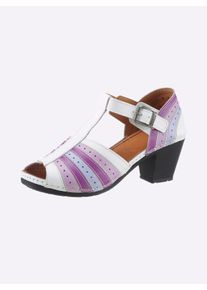 Gemini Damen Sandalette mit verstellbaren Riemchen in weiß ,Größe 36, Witt, 100% Glattleder