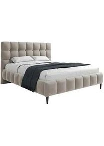 Mid.you Polsterbett , Beige , Metall , 200x140 cm , Lattenrost, gepolstertes Kopfteil, Stoffauswahl,nicht verstellbar, alternative Größen erhältlich , Schlafzimmer, Betten, Polsterbetten
