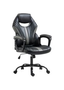 Vinsetto Gaming Recliner Chair, Breathable PU Leather Desk Chair with High-Back Support & Padded Armrests, Black | Aosom Ireland