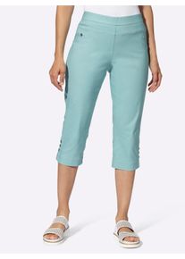 Dames Capribroek in comfortmodel in mint ,maat 36, WITT, 74% Viscose, 23% Polyamide, 3% Elastan