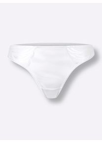 w&auml;schepur Damen String in wei&szlig; ,Gr&ouml;&szlig;e 48/50, Witt, 65% Polyamid, 18% Baumwolle, 17% Elasthan