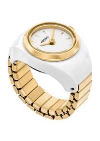 Fossil Ringuhr Damen gold / weiß Größe One Size