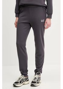 EA7 Emporio Armani pantaloni de trening culoarea gri, cu imprimeu, AF10443.7W000075