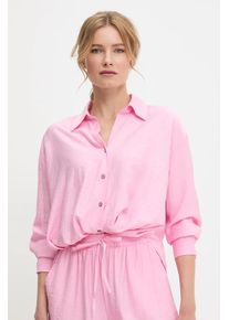 cămașă și pantaloni scurți culoarea roz