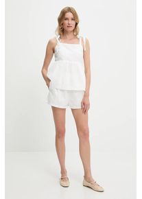 Answear Lab bluză și pantaloni scurți culoarea alb