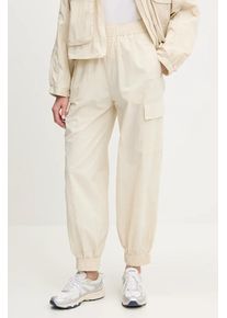 EA7 Emporio Armani pantaloni de trening culoarea bej, uni, AF12452.7W000157
