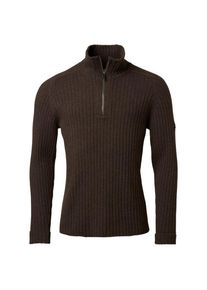 Chevalier Antony Half Zip Wool Pullover Wollen trui Heren (XL |zwart/bruin)