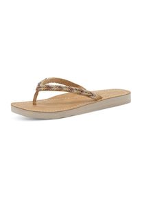 Tamaris Dames Teenslipper bruin / brons / grijs 36