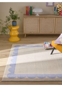 Tapis poil ras Frame Mauve 120x170 cm - Tapis poil court design moderne pour salon