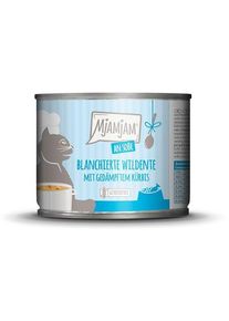 MjAMjAM Soßenschmaus Katzenfutter, 6x185g, Wildente & Kürbis