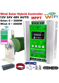 12V 24V 48V 3000W 4KW 2KW 5KW Hybrid Wind Solar Charge Controller MPPT Battery Equalizer 80A For Lifepo4 Lithium other Battery