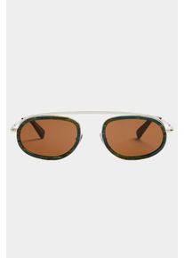Complextro - Unisex Sunglasses - Aviator / Pilot - Silver & Lagoon / Brown - Bio Acetate & Metal - 100% UV Protection - Lilienthal Berlin