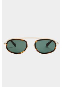 Complextro - Unisex Sunglasses - Aviator / Pilot - Gold Tortoise / Green - Bio Acetate & Metal - 100% UV Protection - Lilienthal Berlin
